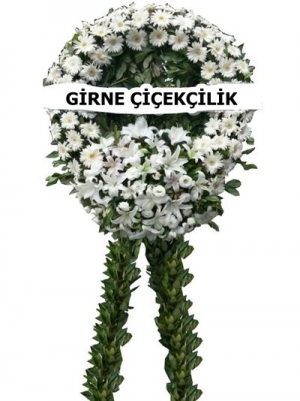 BEYAZ ÇİÇEKLİ CENAZE ÇELENGİ